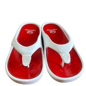 Vintage sugar shoes white flip flip float sandal 9